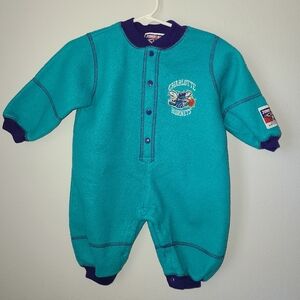 Vintage Kids Charlotte Hornets Jumpball Club 6-9 Months 90s Retro
